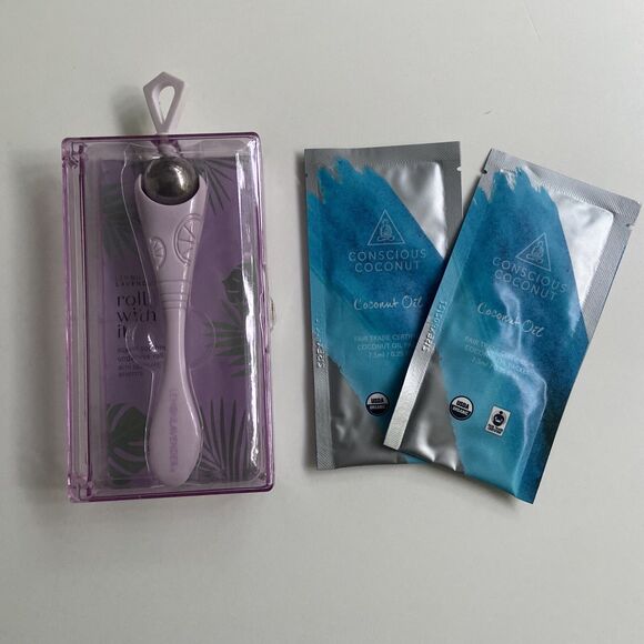 Lemon Lavender Undereye Roller De-Puff & Conscious Coconut Oil .25 fl Oz Samples - Picture 1 of 10